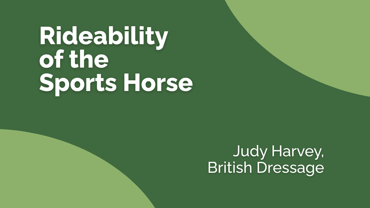 Rideability of the Sports Horse